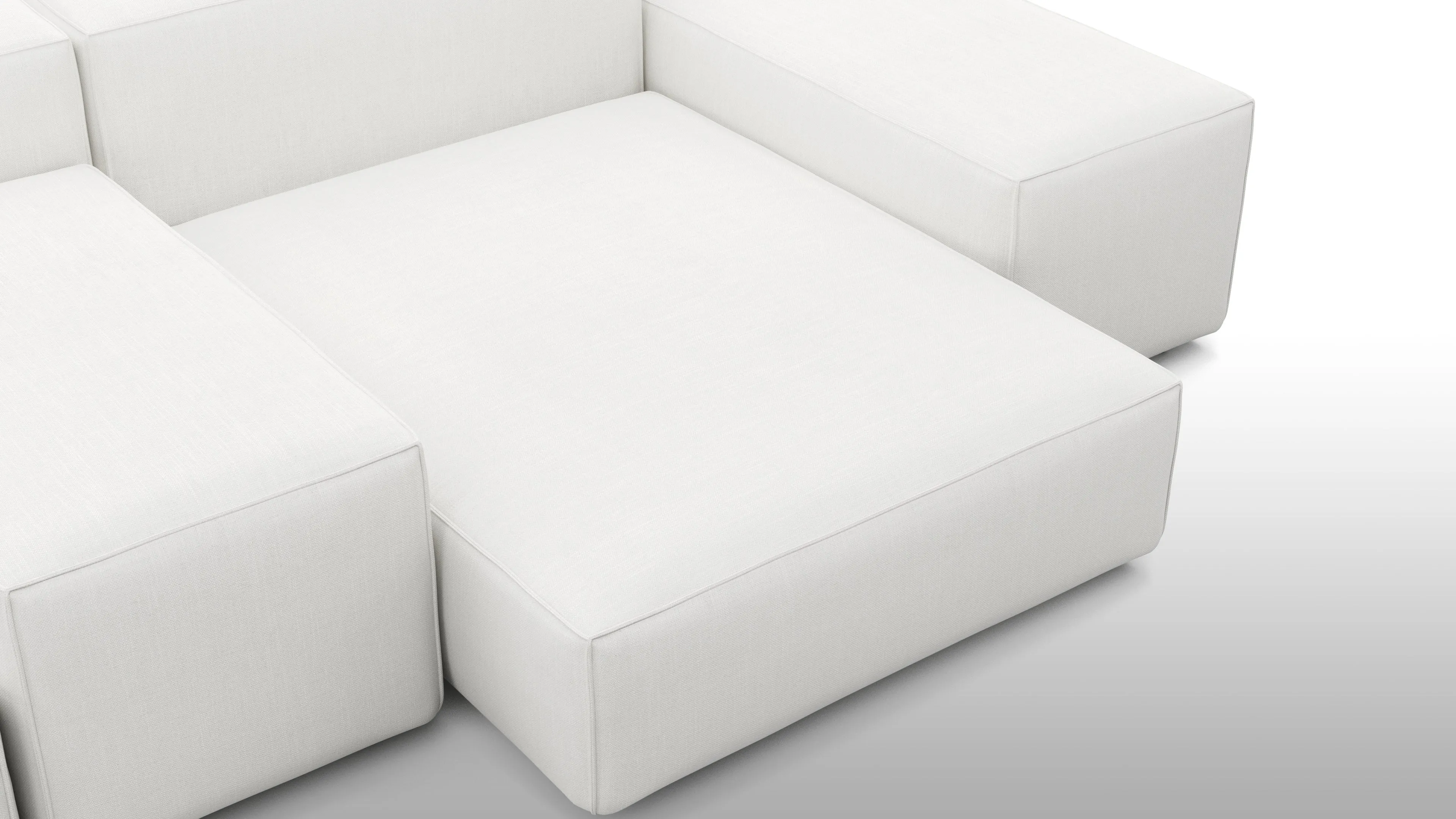 Extrasoft - Extrasoft Sectional Sofa, Combination 1, Left, White Linen