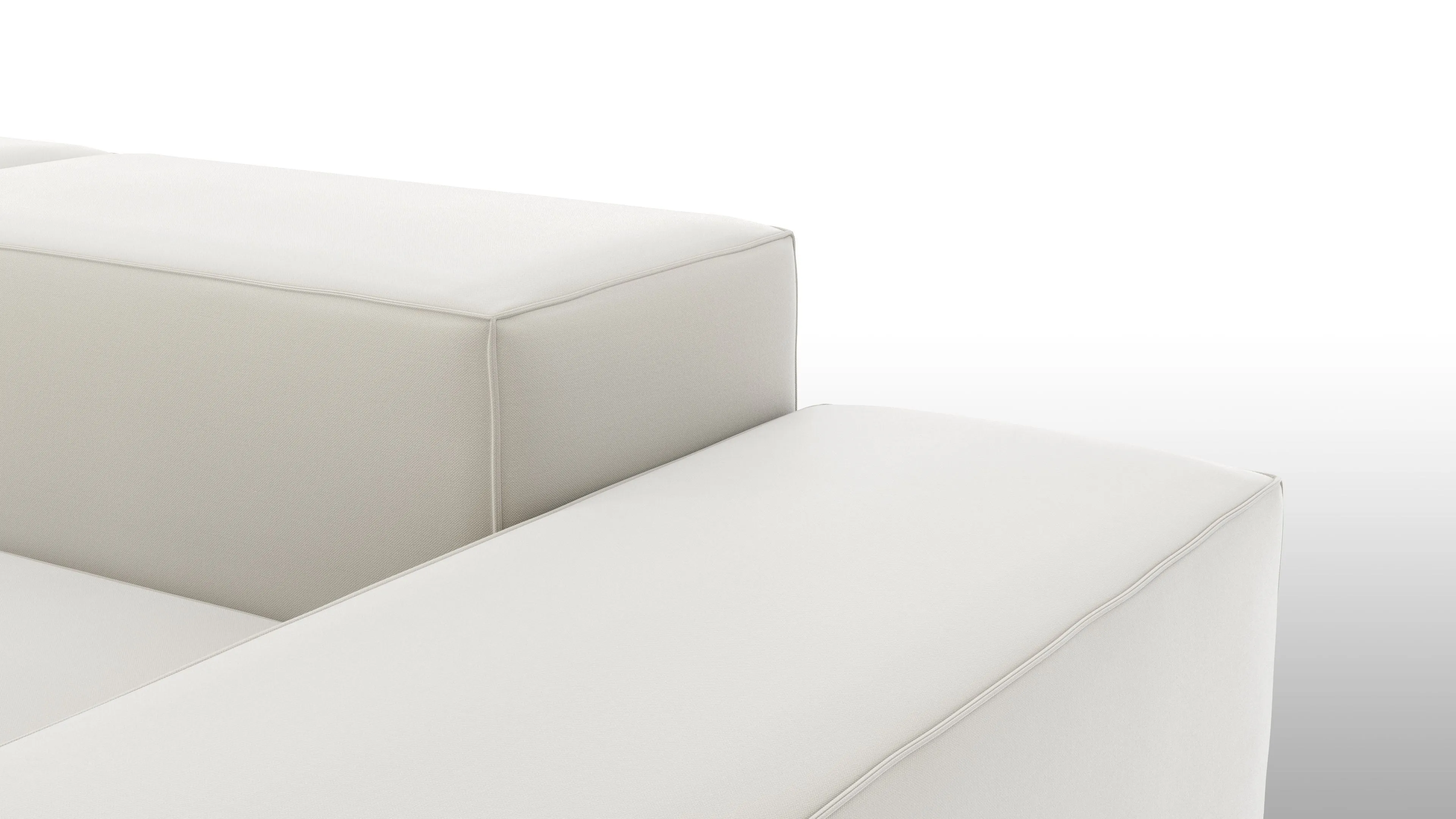 Extrasoft - Extrasoft Sectional Sofa, Left Corner, Oatmeal Brushed Weave