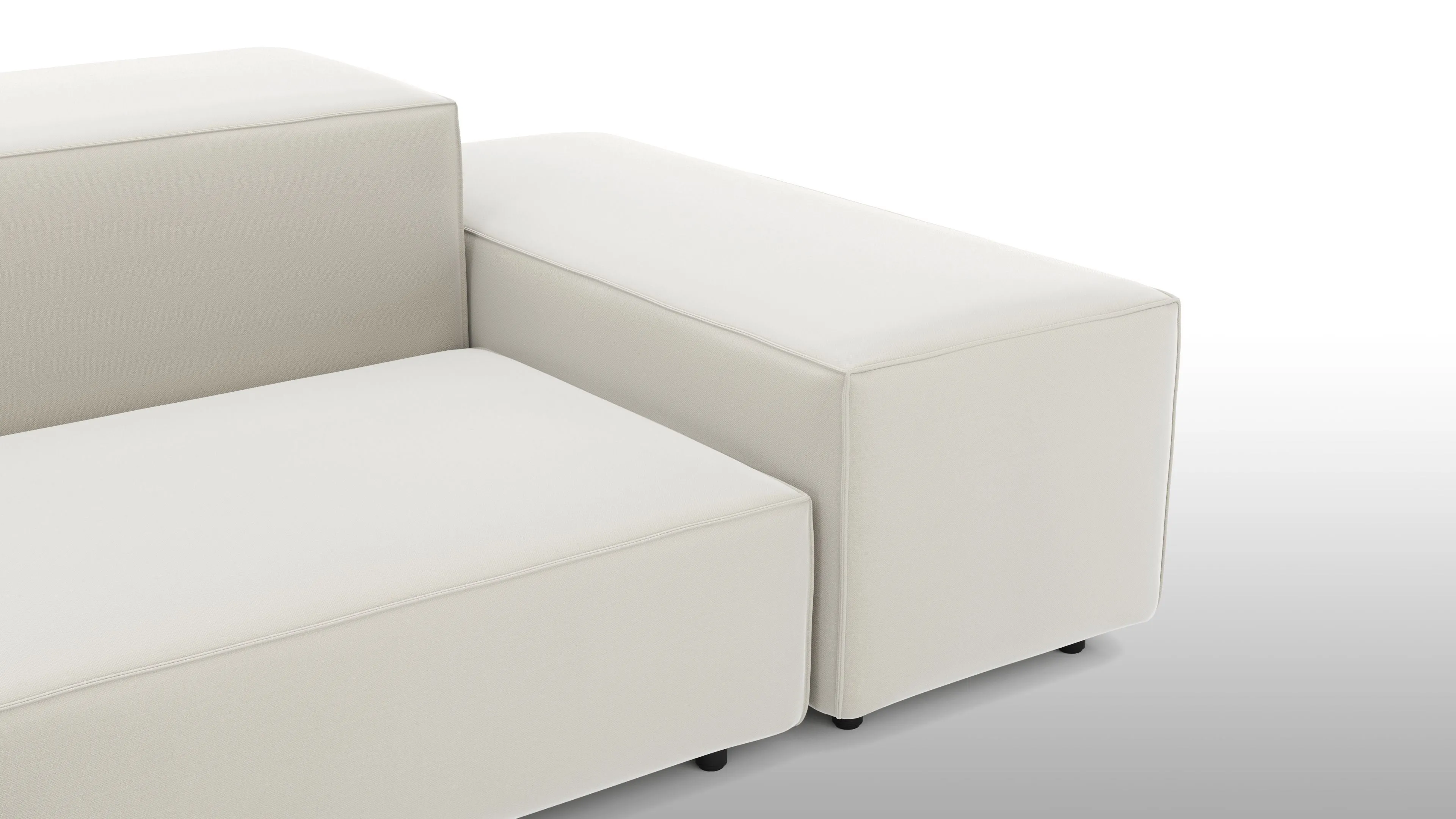 Extrasoft - Extrasoft Sectional Sofa, Left Corner, Oatmeal Brushed Weave