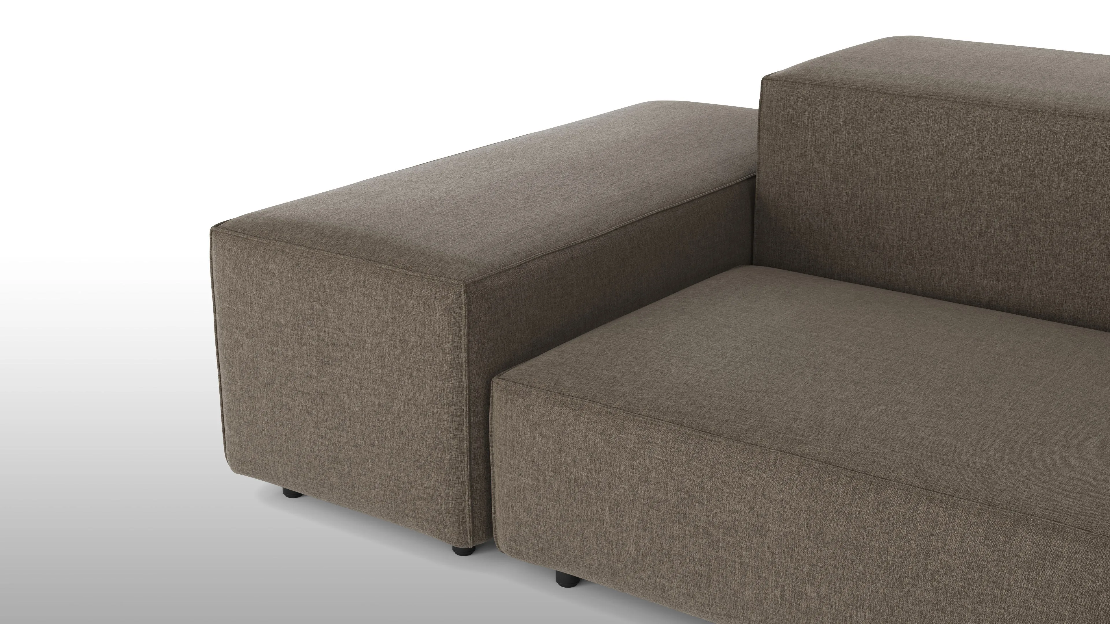 Extrasoft - Extrasoft Sectional Sofa, Right Corner, Coffee Brushed Weave