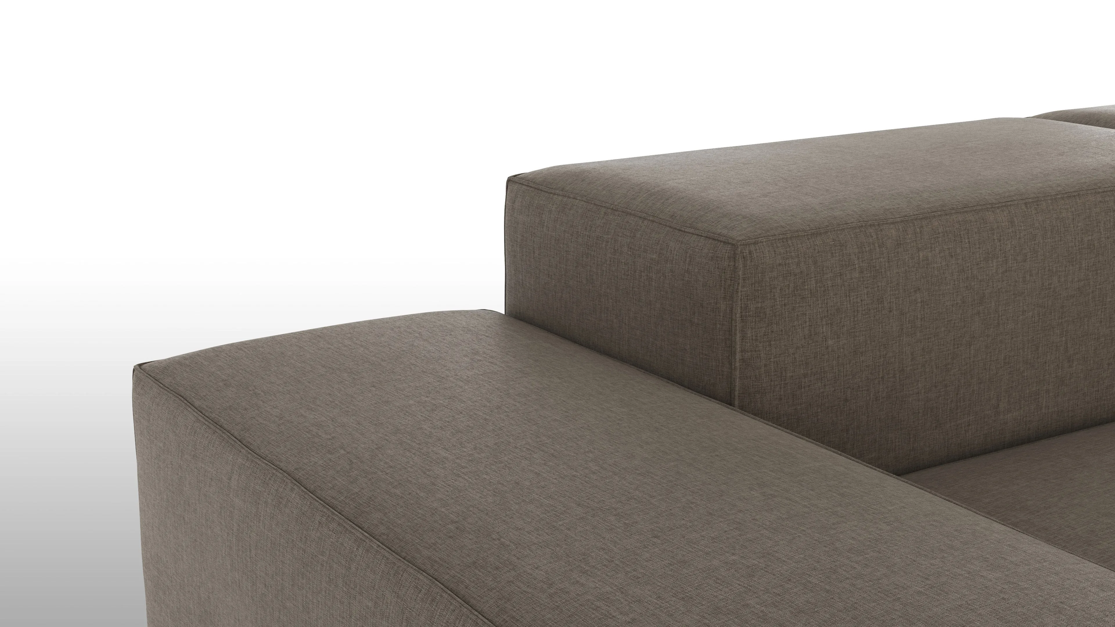 Extrasoft - Extrasoft Sectional Sofa, Right Corner, Coffee Brushed Weave