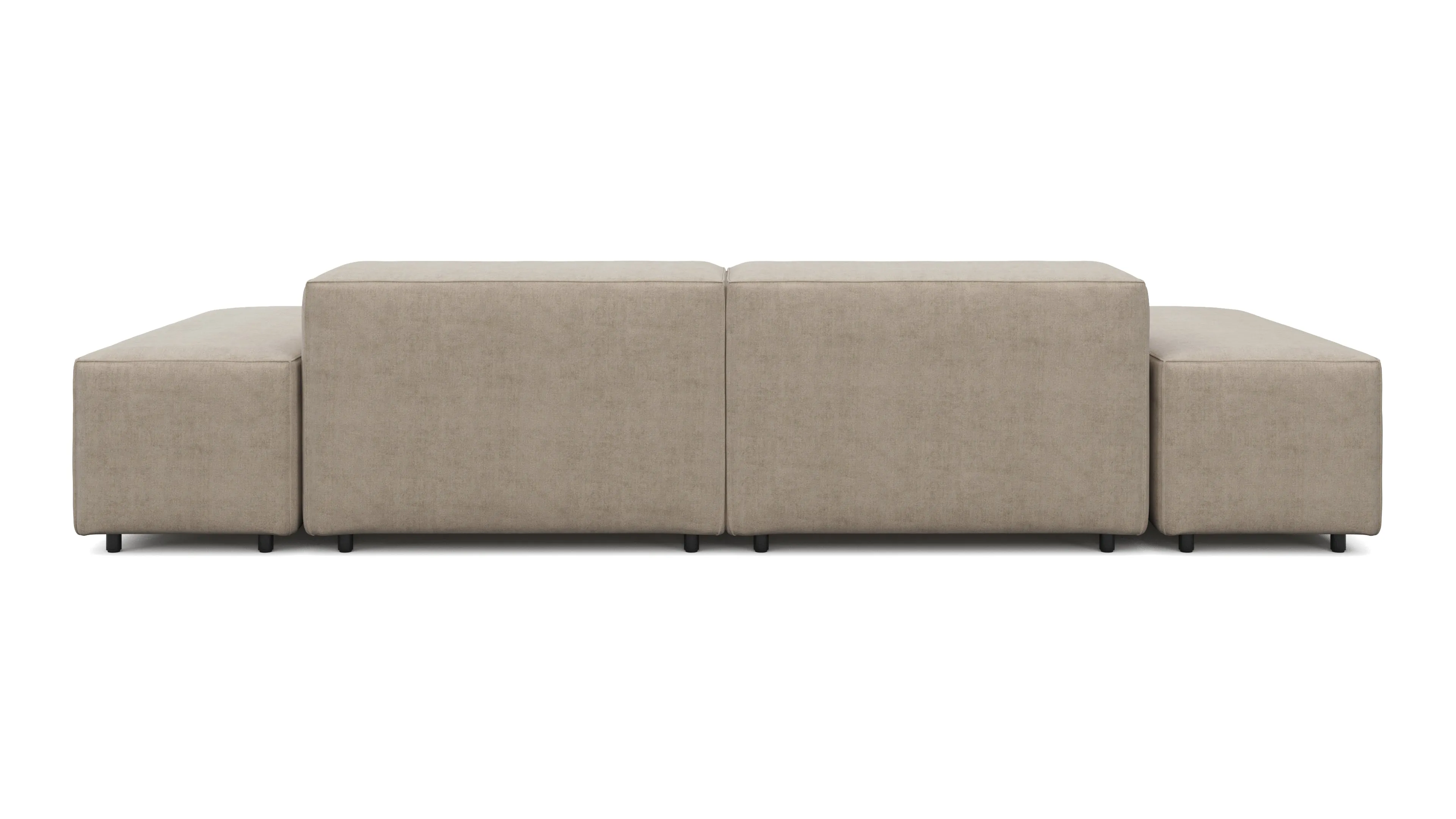 Extrasoft - Extrasoft Sectional Sofa, Two Seater Sofa, Biscotti Brushed Weave