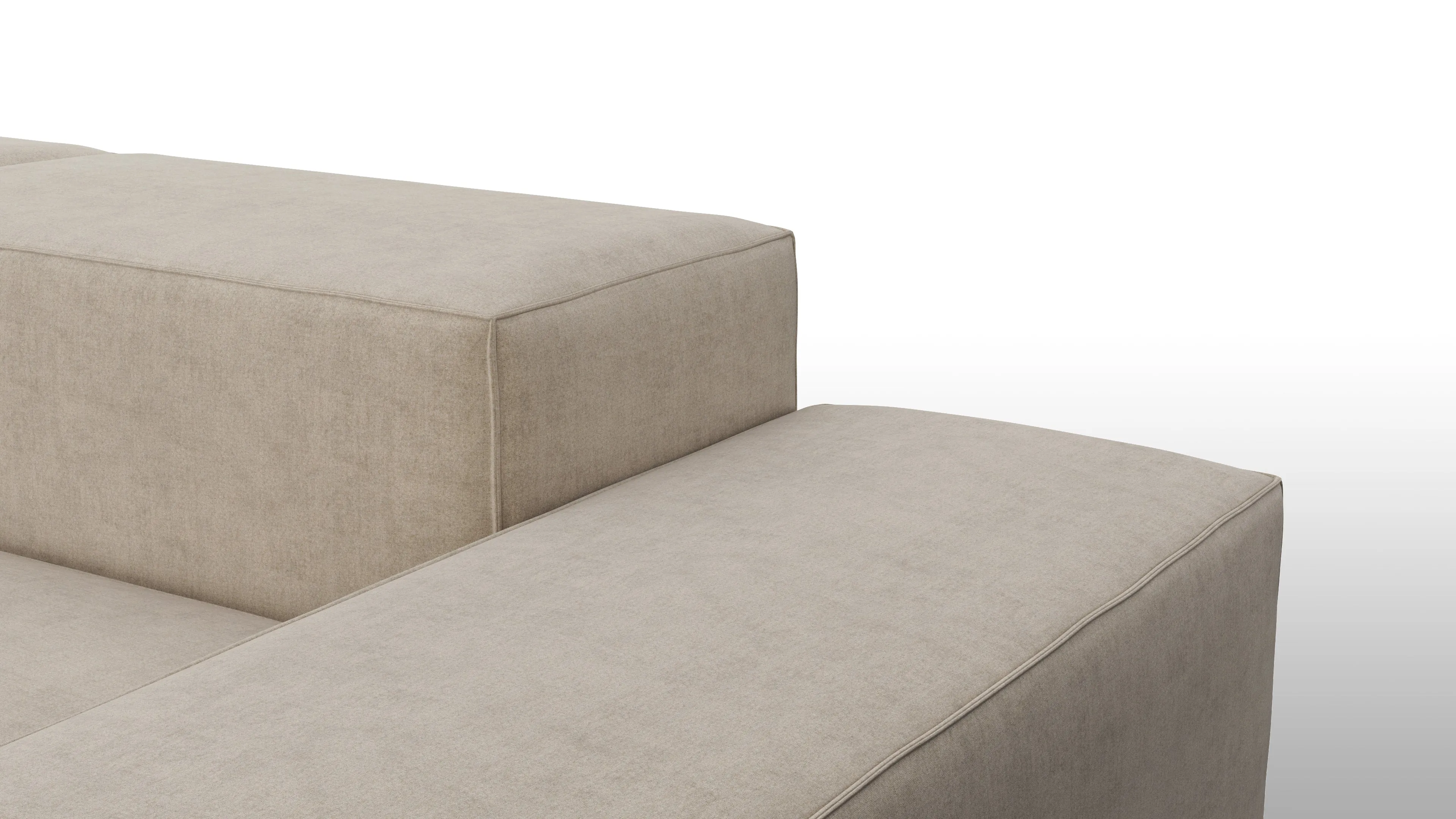 Extrasoft - Extrasoft Sectional Sofa, Two Seater Sofa, Biscotti Brushed Weave