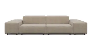 Extrasoft - Extrasoft Sectional Sofa, Two Seater Sofa, Biscotti Brushed Weave