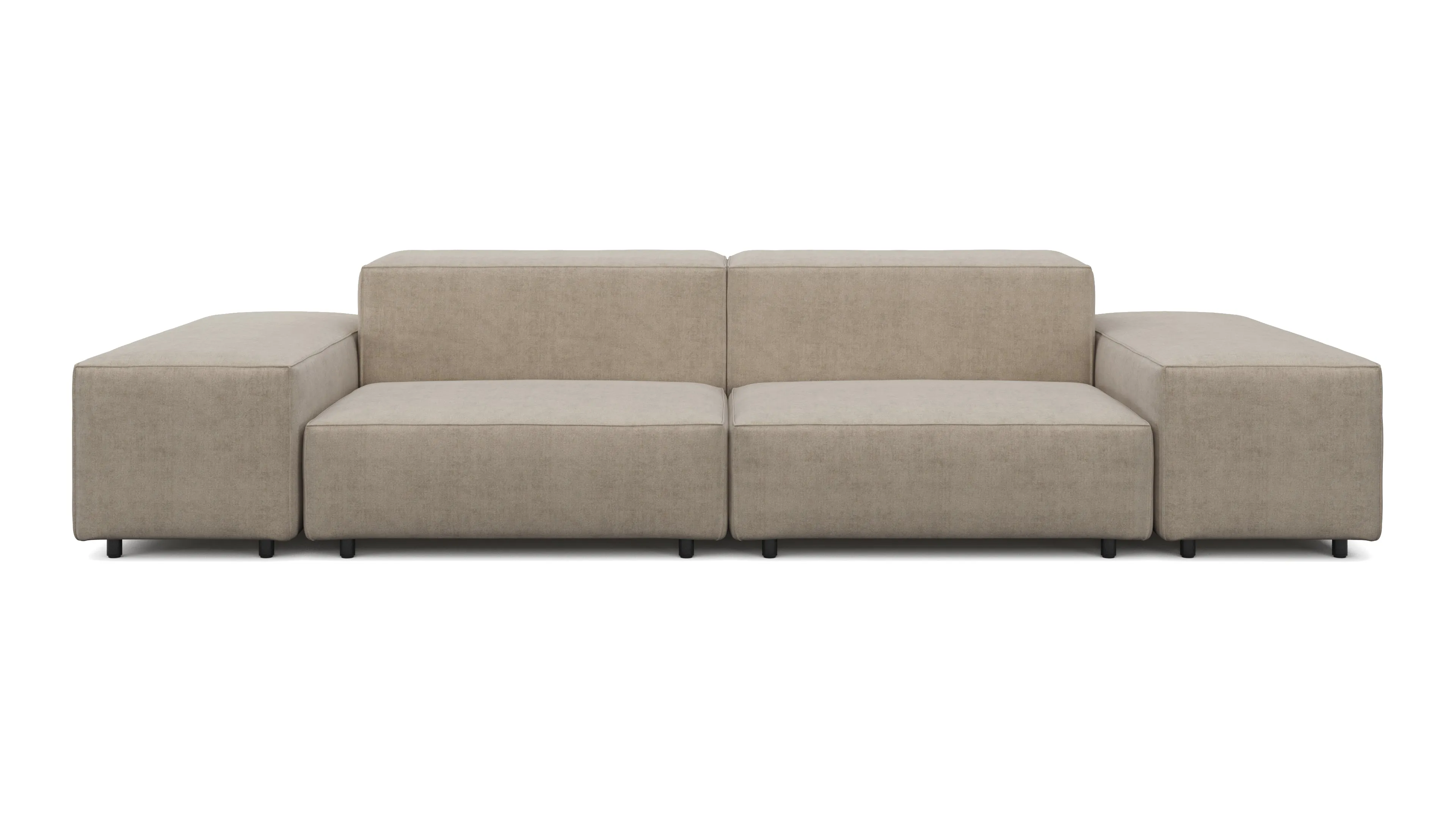 Extrasoft - Extrasoft Sectional Sofa, Two Seater Sofa, Biscotti Brushed Weave