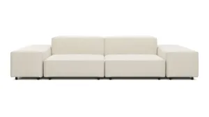 Extrasoft - Extrasoft Sectional Sofa, Two Seater Sofa, Ivory Chenille