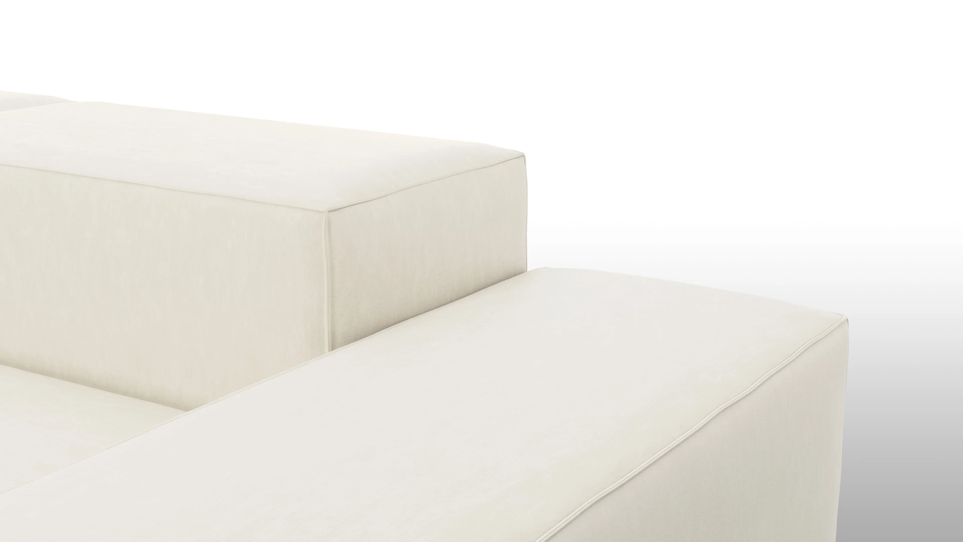 Extrasoft - Extrasoft Sectional Sofa, Two Seater Sofa, Ivory Chenille