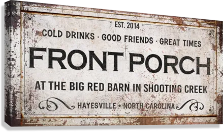 Front Porch Wall Decor Personalized