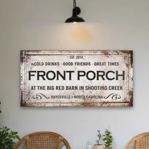 Front Porch Wall Decor Personalized