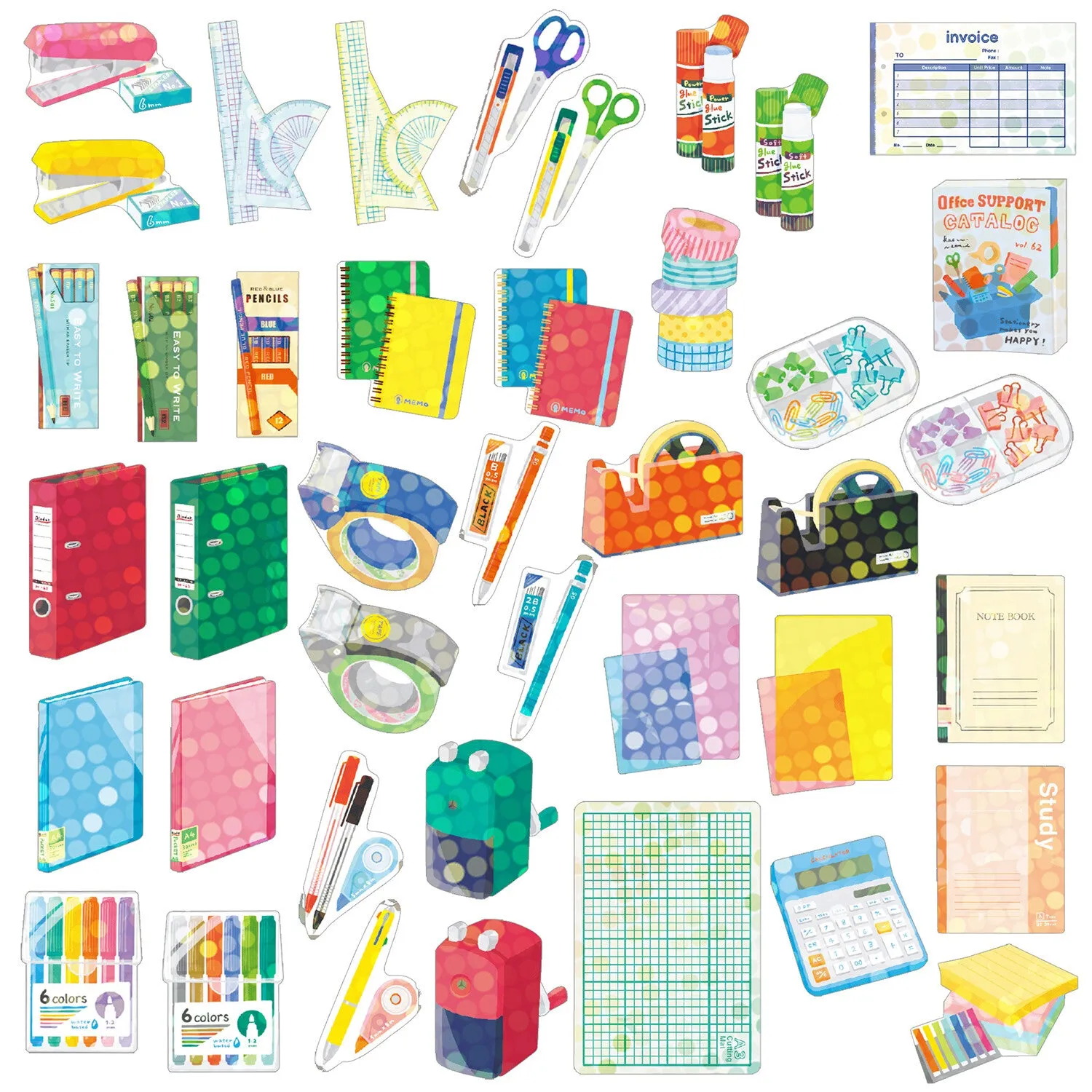 Haco Stickers Box of Seal Stickers [Office Stationery]