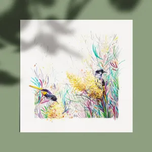 'Honeyeaters in the Moonlight' Limited Edition Print