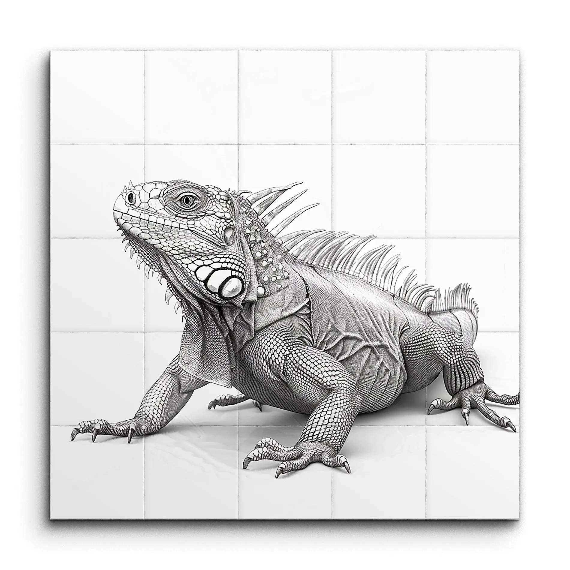 Iguanas Gaze: Hyper-Realistic Reptile Art