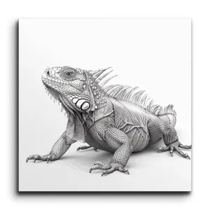 Iguanas Gaze: Hyper-Realistic Reptile Art