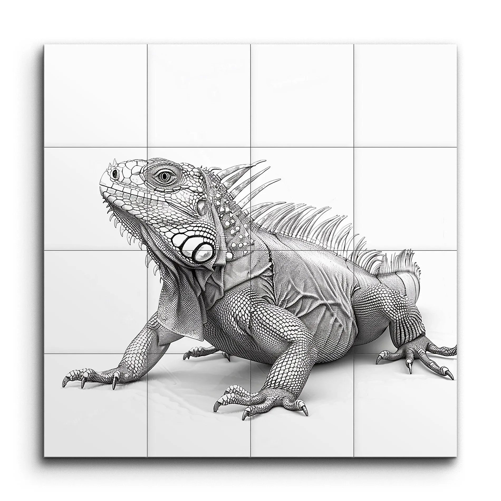 Iguanas Gaze: Hyper-Realistic Reptile Art