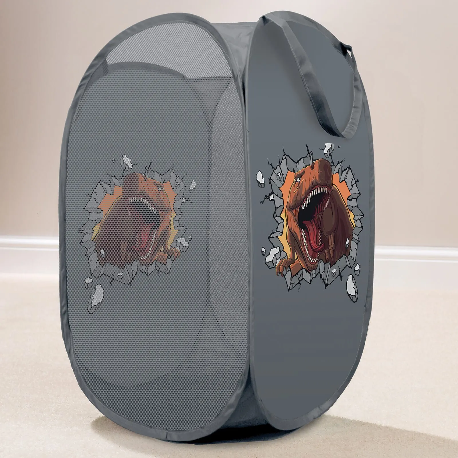 Kids Pop-up Room Tidy Foldable Laundry Basket Fun Print 58cm