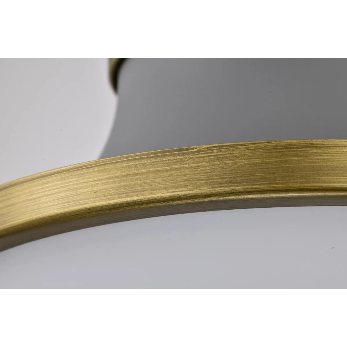Lafayette 14 in. Flush Mount Light Matte Gray and Natural Brass Finish