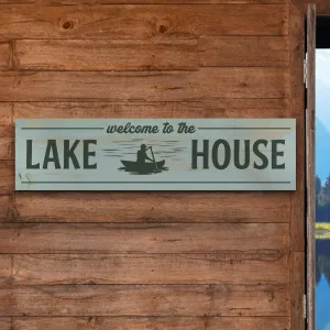Lake Welcome Metal Sign