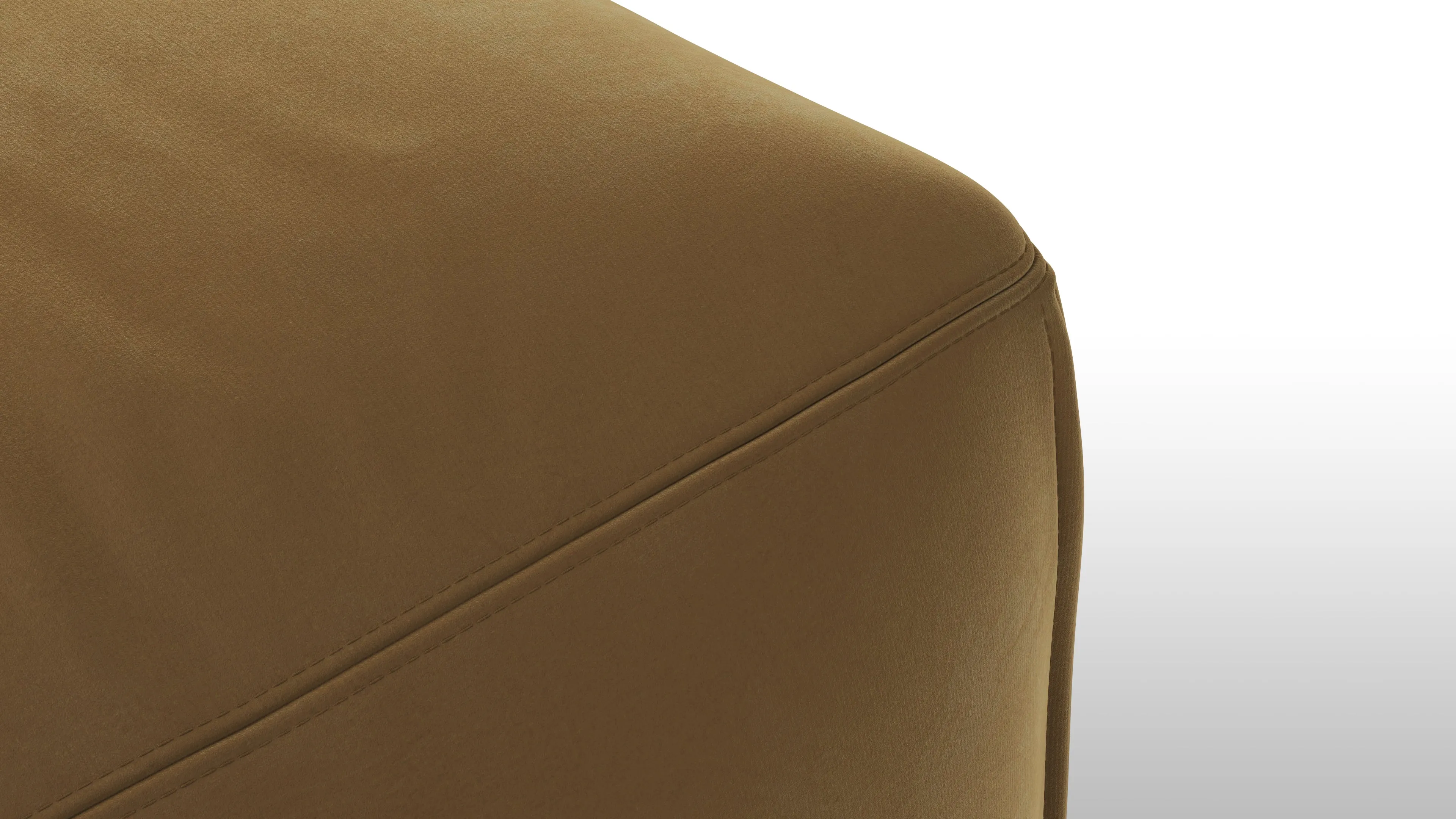 Le Mura - Le Mura Ottoman, Old Gold Luxe Velvet