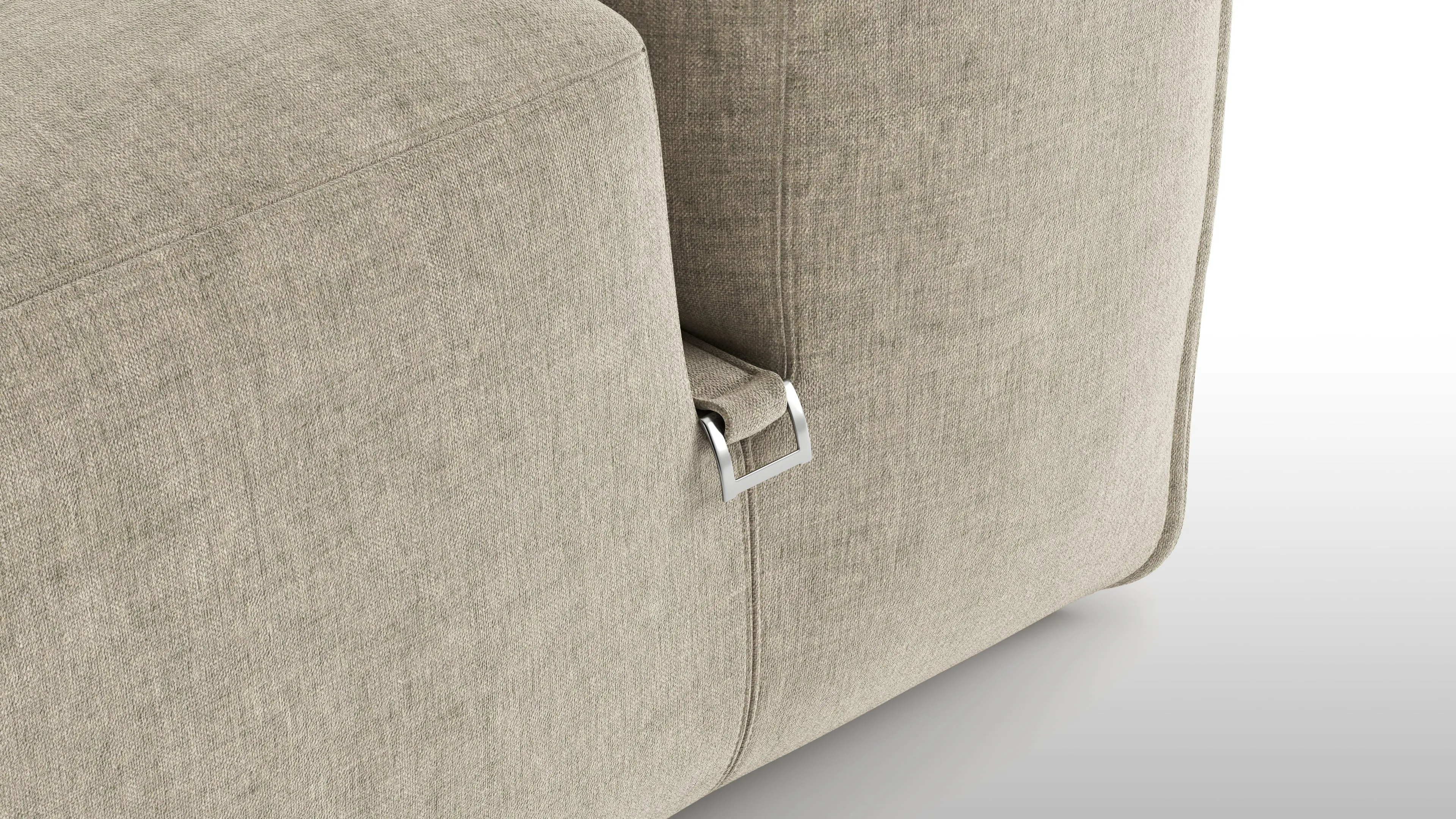 Le Mura - Le Mura Sectional Sofa, Dual Aspect, Left, Beige Gray Chenille