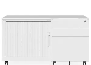 Lunar Metal Mobile Storage Cabinet - White
