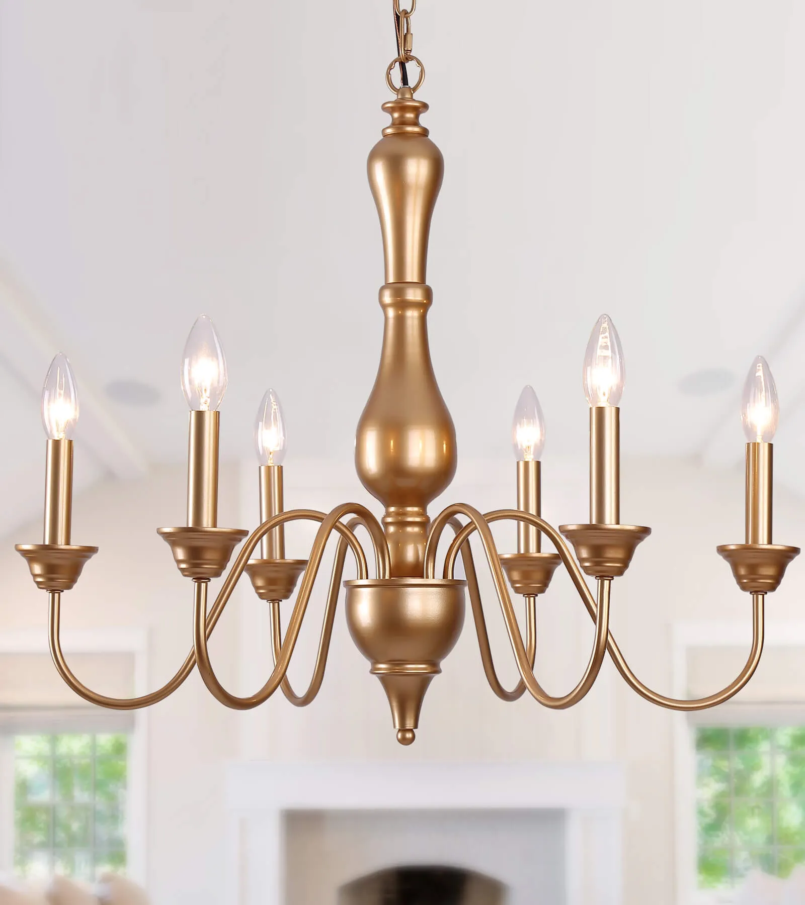 MEIXISUE French Country Farmhouse Metal Chandelier