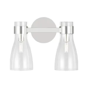 Moritz 15 in. 2 Lights Vanity Light Polished Nickel Finish