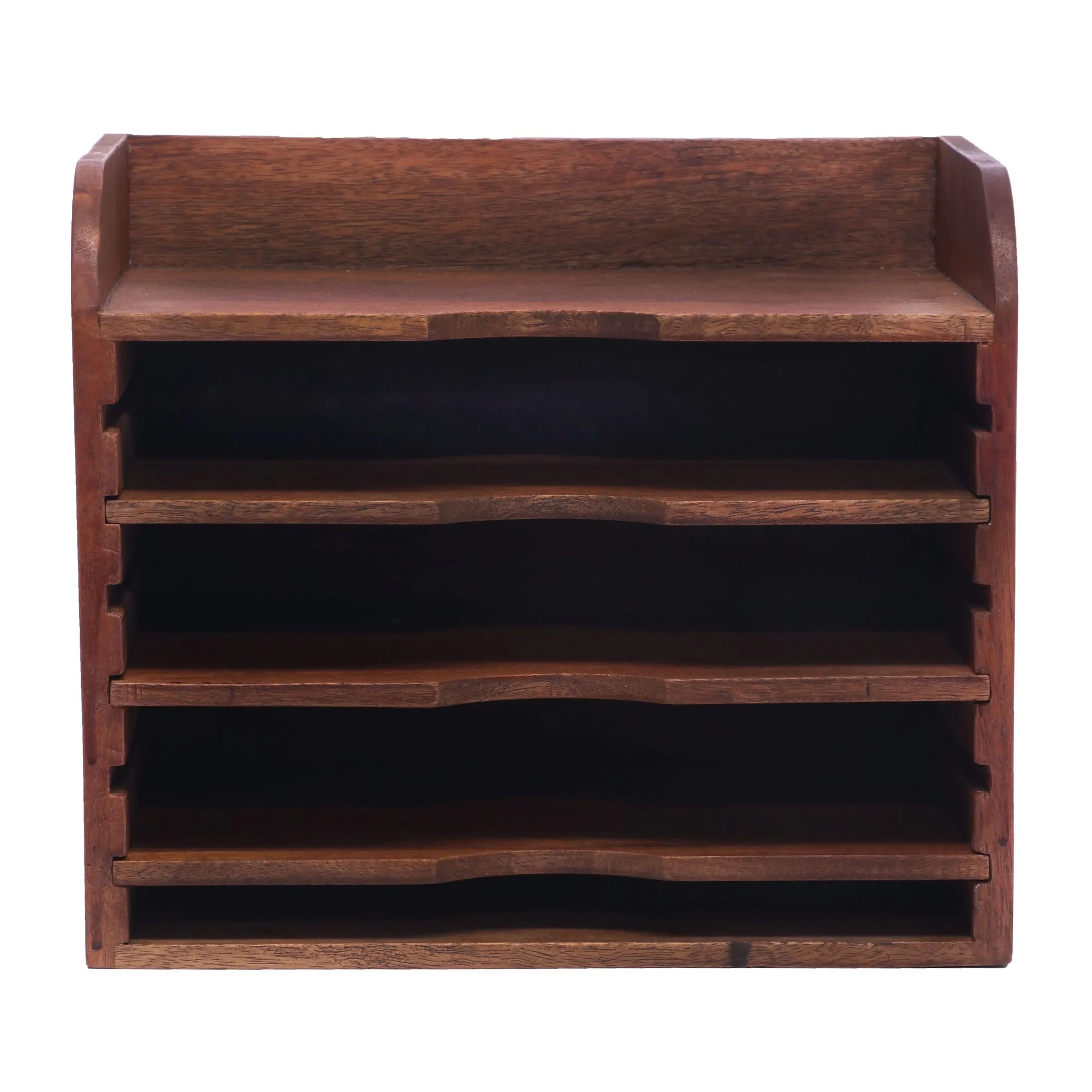 Multiple Slot Handmade Wooden File Rack Organiser