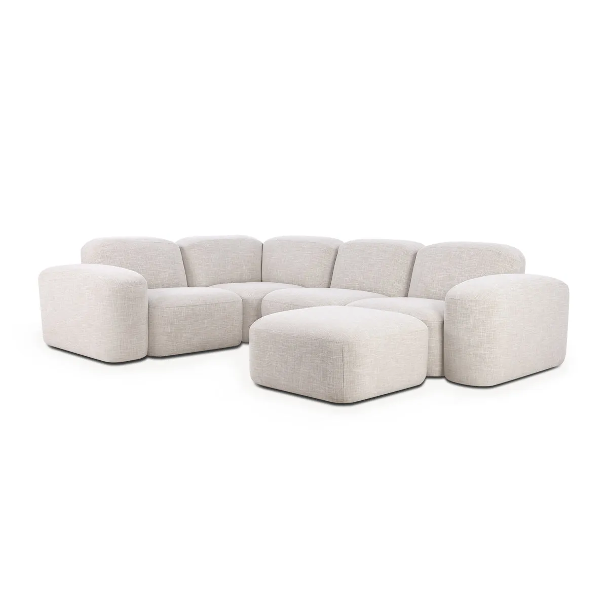 Muse 4 Piece Modular Sofa (Byron Oyster)