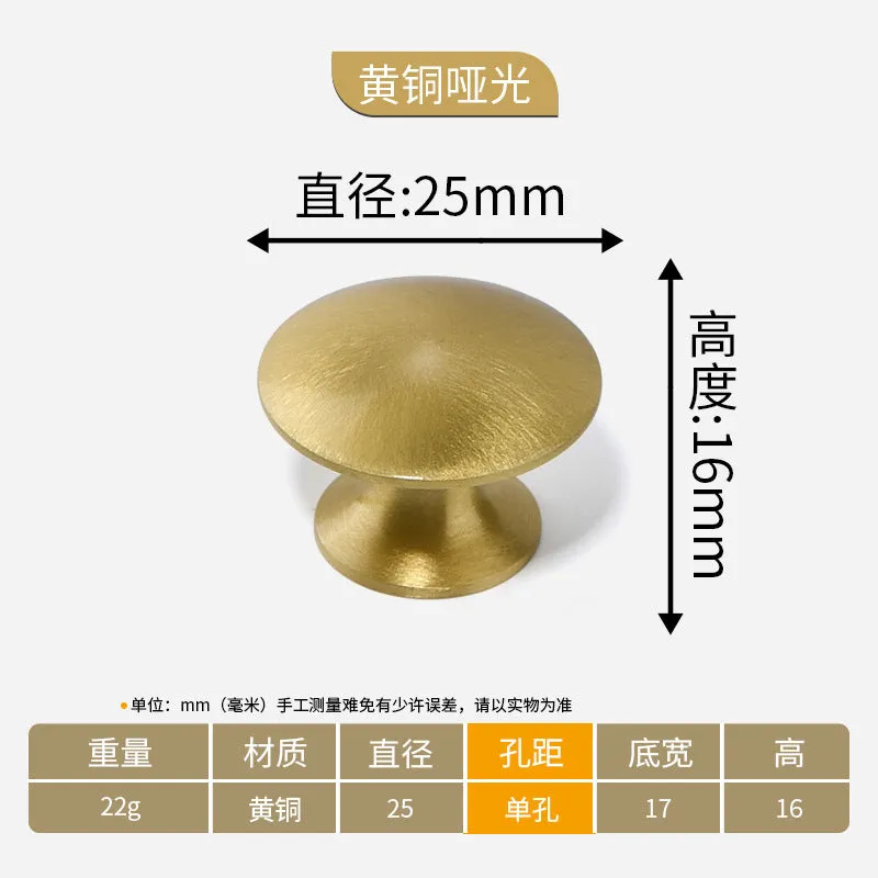 New Chinese-Style Cabinet Door Handle Pure Brass Cabinet Handle European and American-Style Modern Minimalist Drawer Wardrobe Door Handle