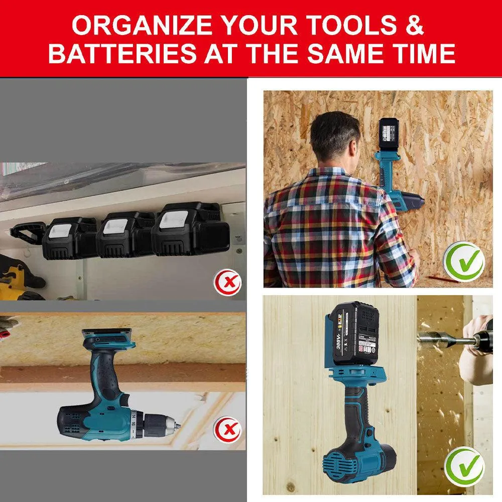 ONEVAN 2 In 1 Power Tool Holder Battery Mount Hanger Case