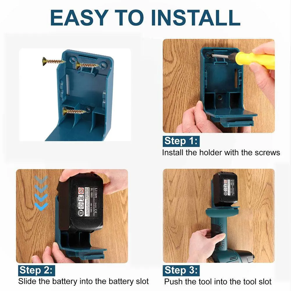 ONEVAN 2 In 1 Power Tool Holder Battery Mount Hanger Case
