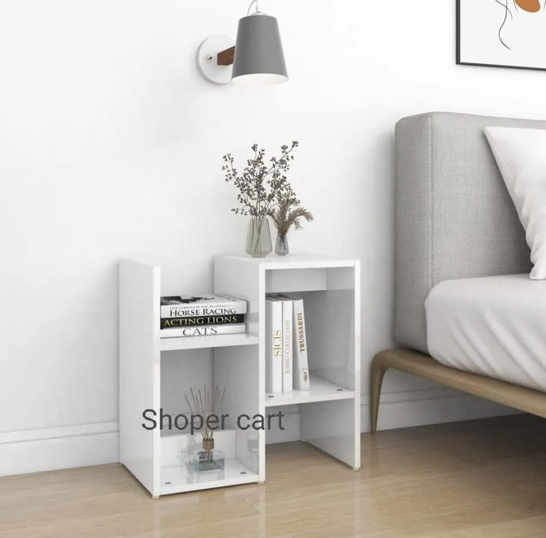 OXMIC Bedside,White Night Stand,Side End Wood Bedside Tables with Drawer for Bedroom Living Room (White)