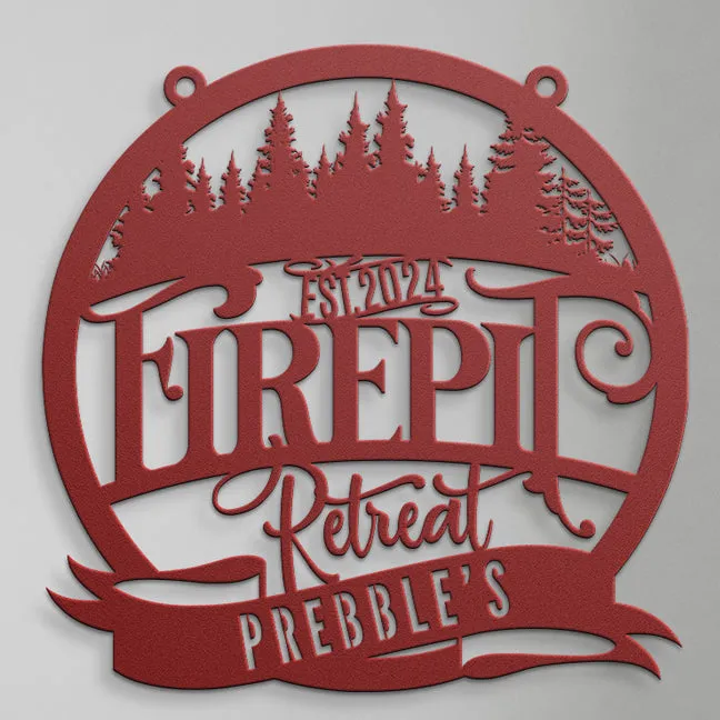 Patio & Firepit Sign - Custom Metal Signs - Die Cut & Personalized