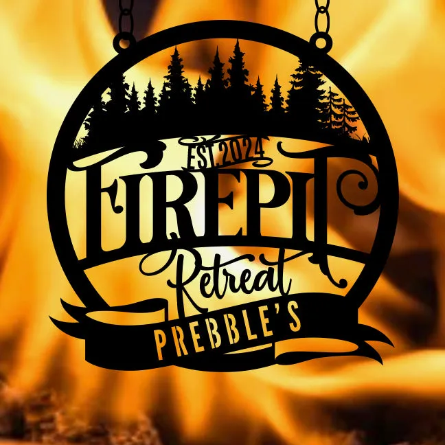 Patio & Firepit Sign - Custom Metal Signs - Die Cut & Personalized