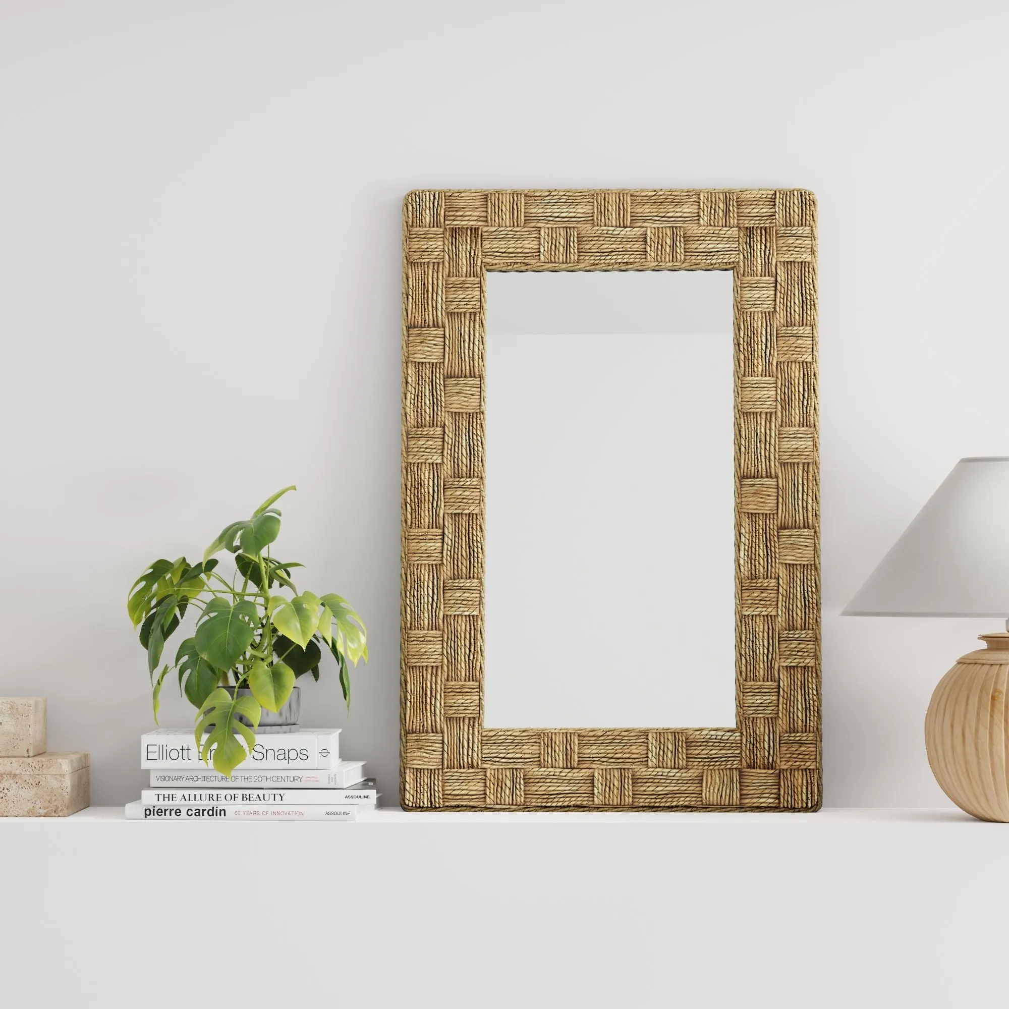 Rectangular Checquered Wall Mirror