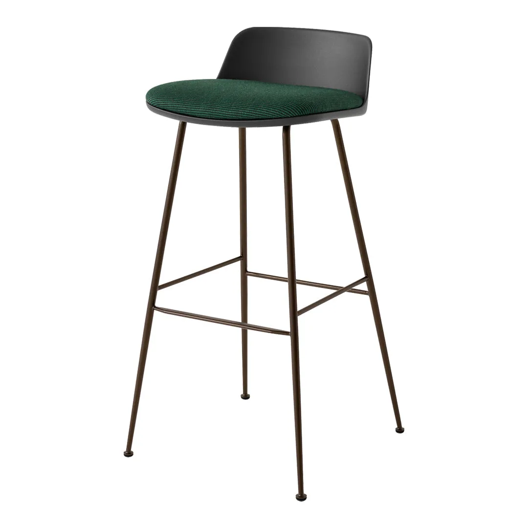Rely HW87 Low Back Bar Stool - Seat Upholstered