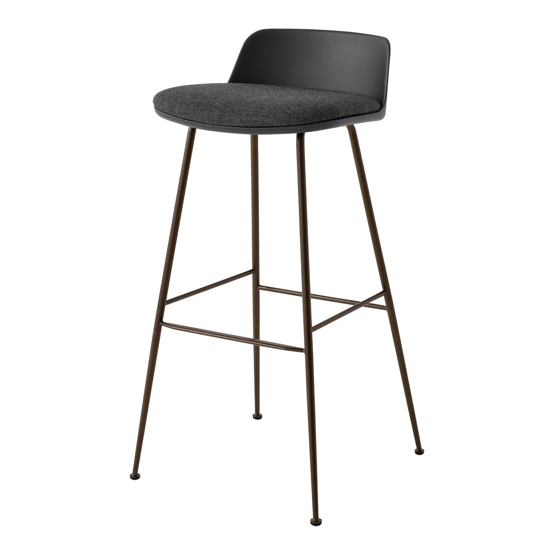 Rely HW87 Low Back Bar Stool - Seat Upholstered