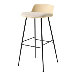 Rely HW87 Low Back Bar Stool - Seat Upholstered