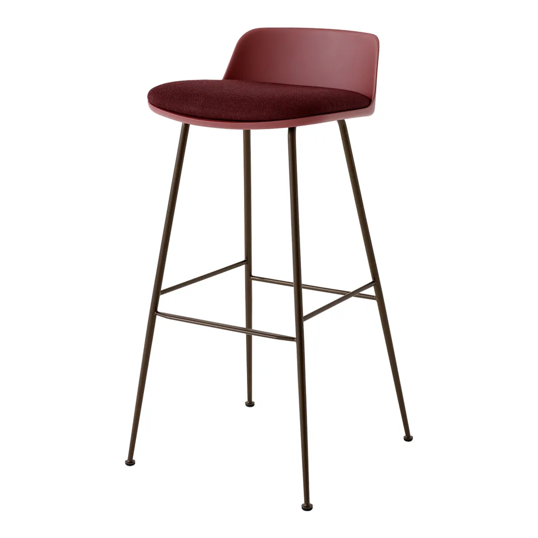 Rely HW87 Low Back Bar Stool - Seat Upholstered