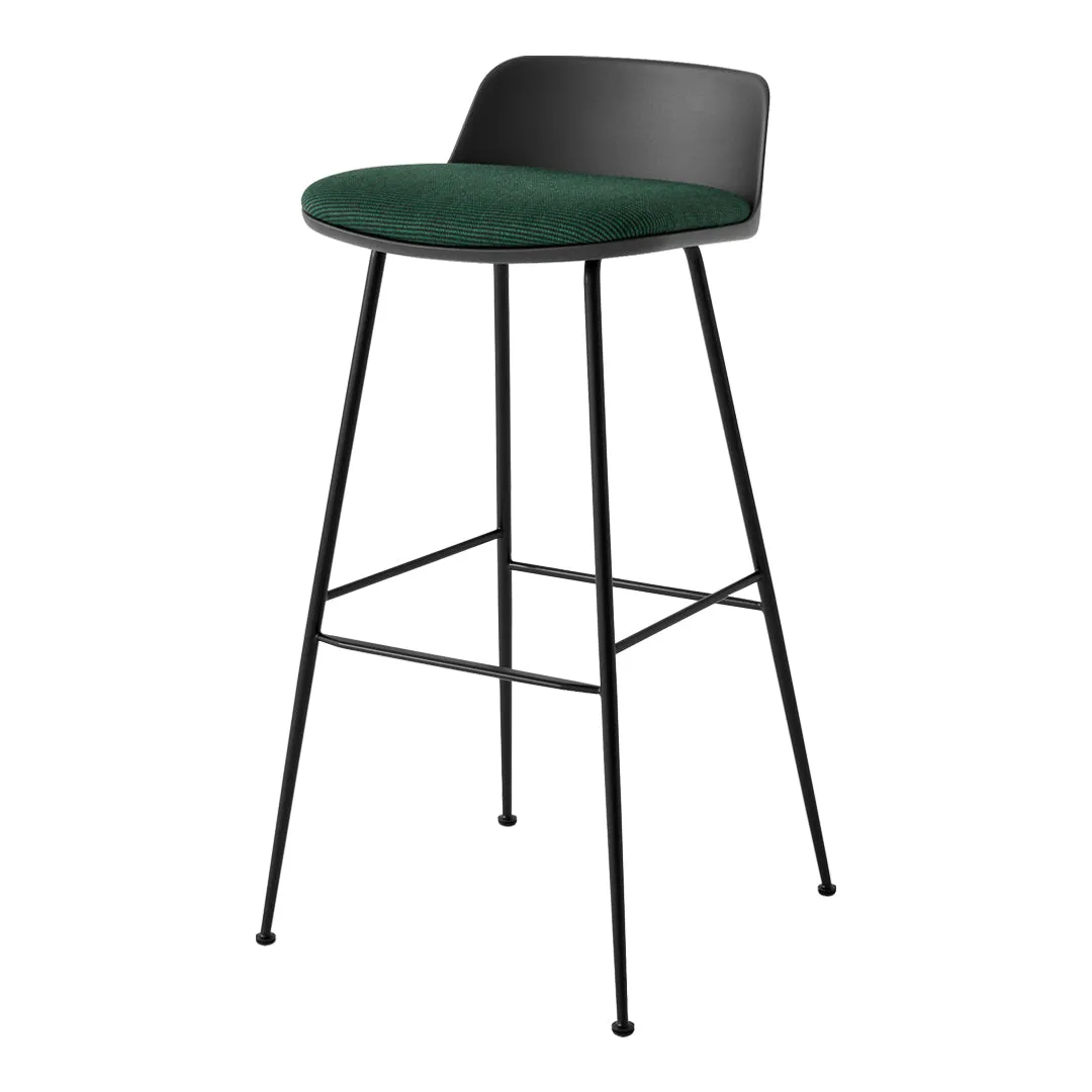 Rely HW87 Low Back Bar Stool - Seat Upholstered