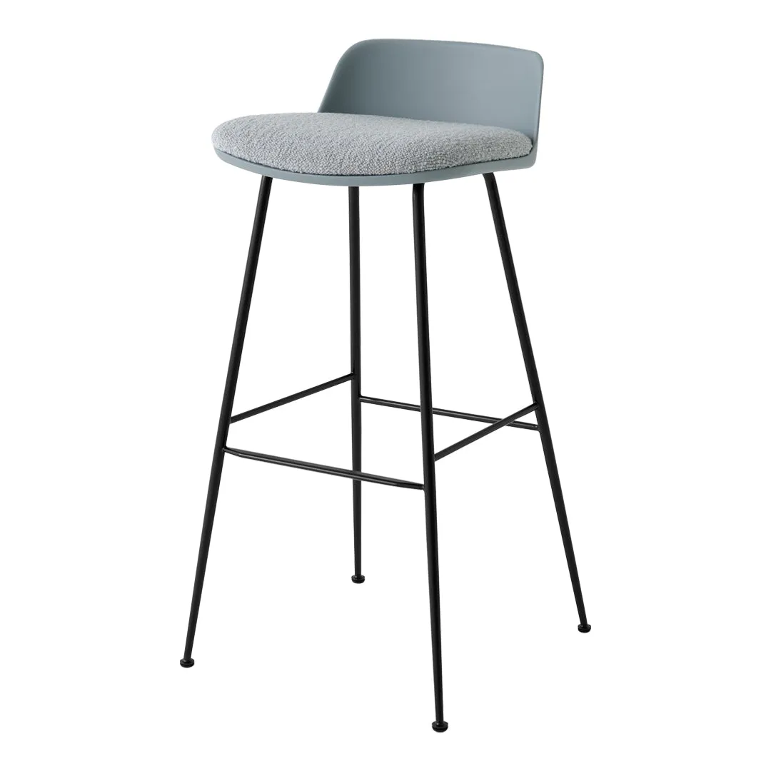 Rely HW87 Low Back Bar Stool - Seat Upholstered