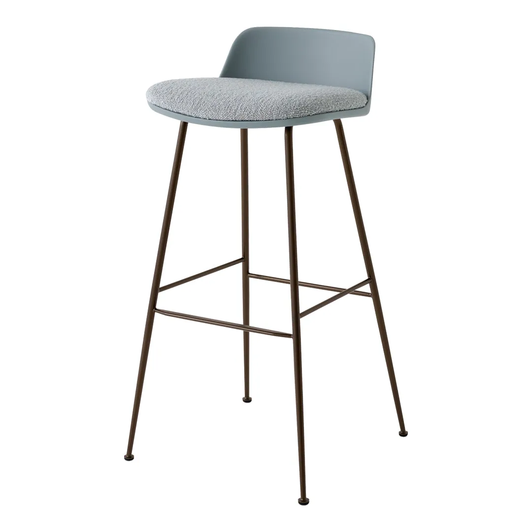 Rely HW87 Low Back Bar Stool - Seat Upholstered