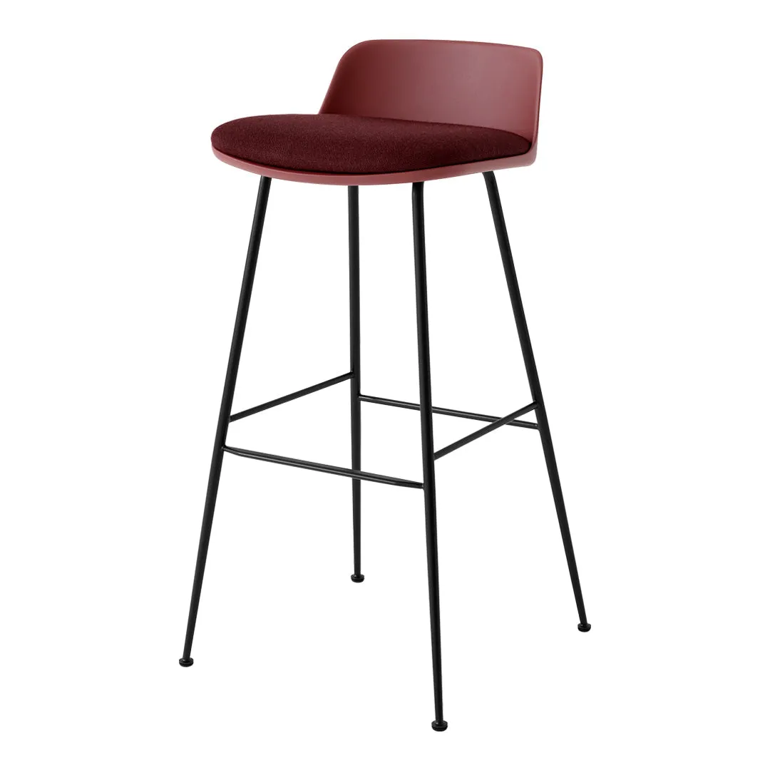 Rely HW87 Low Back Bar Stool - Seat Upholstered