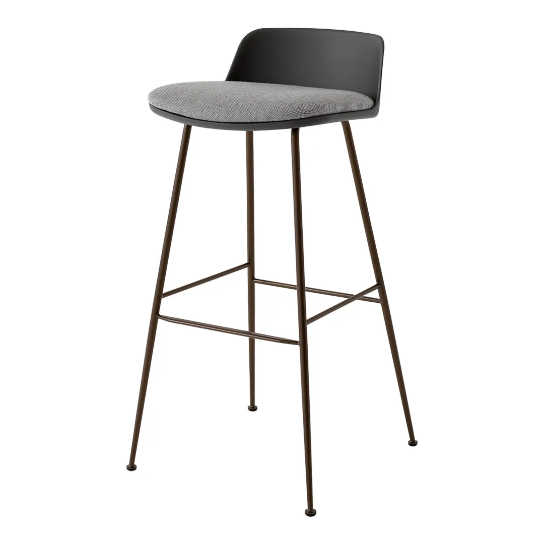 Rely HW87 Low Back Bar Stool - Seat Upholstered