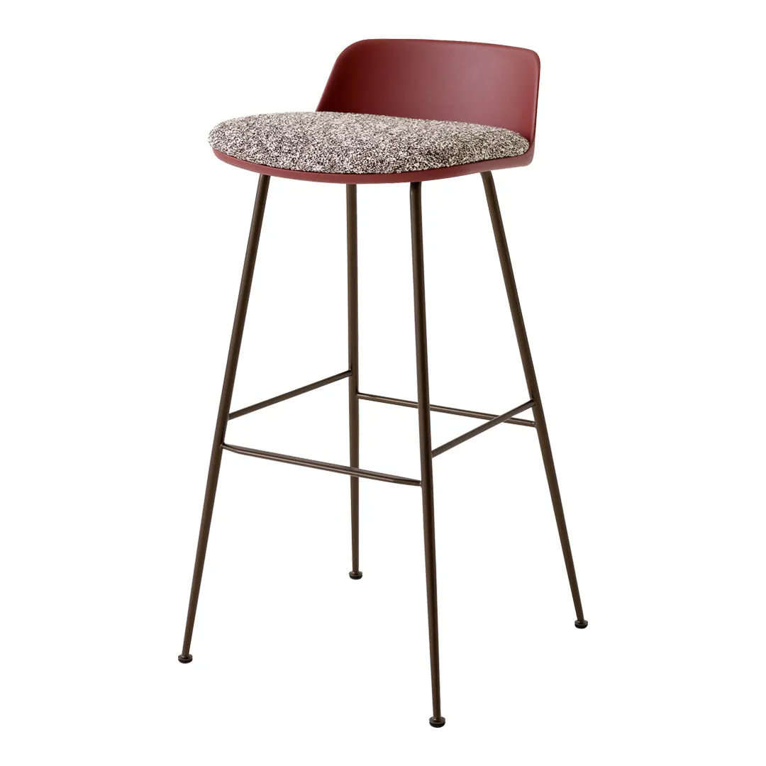 Rely HW87 Low Back Bar Stool - Seat Upholstered