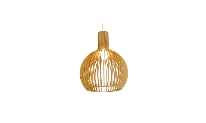 Retro LED Chandelier - Elegant Wood Design