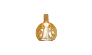 Retro LED Chandelier - Elegant Wood Design