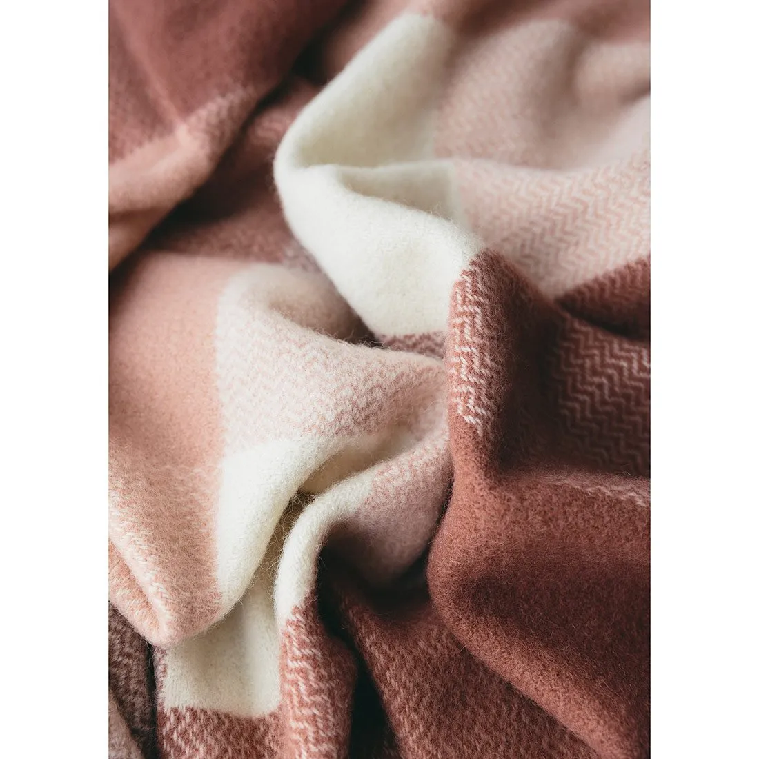 Rose Check Lambswool Blanket