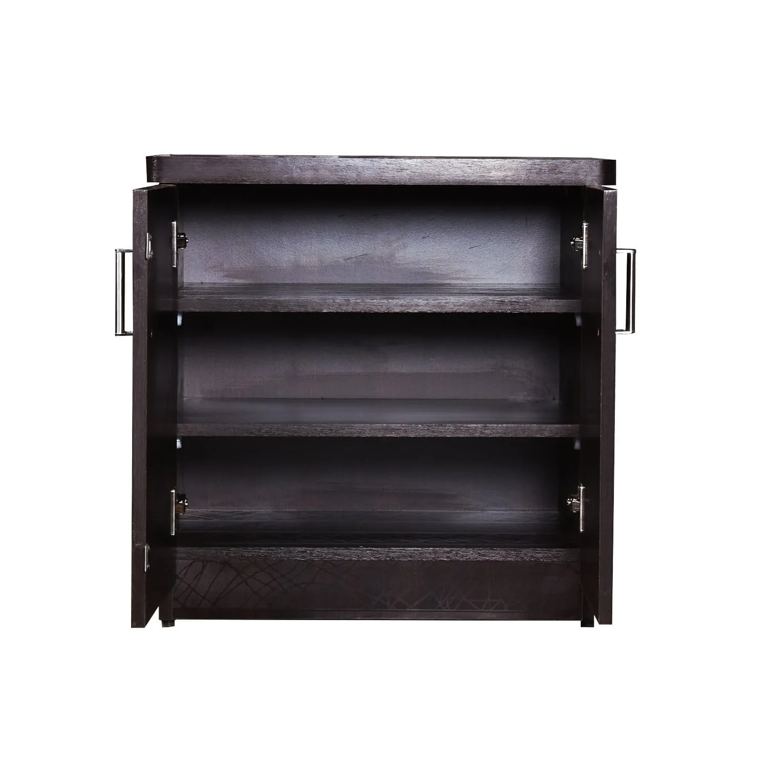 Scribble Textured 2 Door Cabinet | Shoerack for Home Wooden