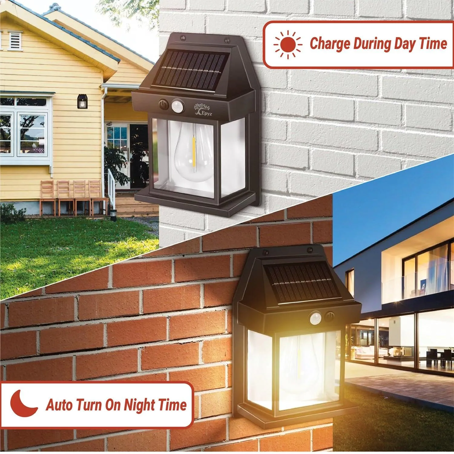 Solar Wall Motion Sensor Black Light